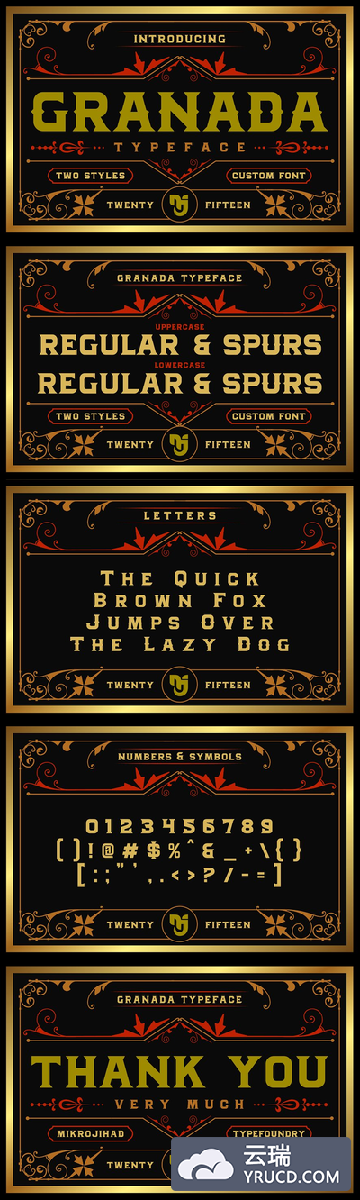 格拉纳达字体 Granada Typeface
