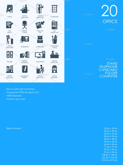 办公室图标 Office icons