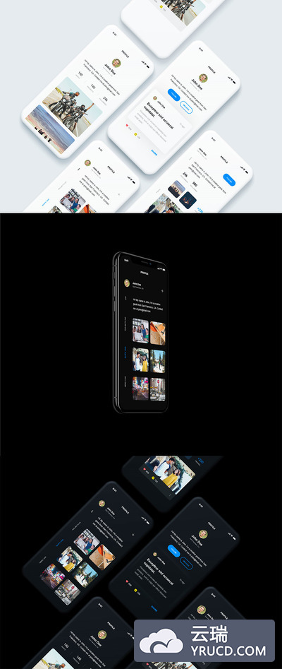 几种品质不错的个人中心 APP UI 下载 [XD]