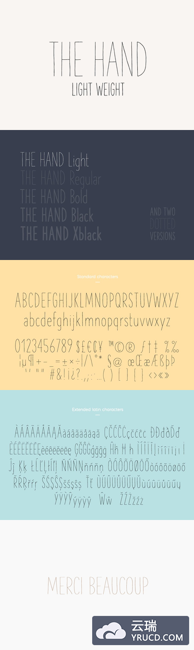 手绘字体-灯光 The Hand Font - Light