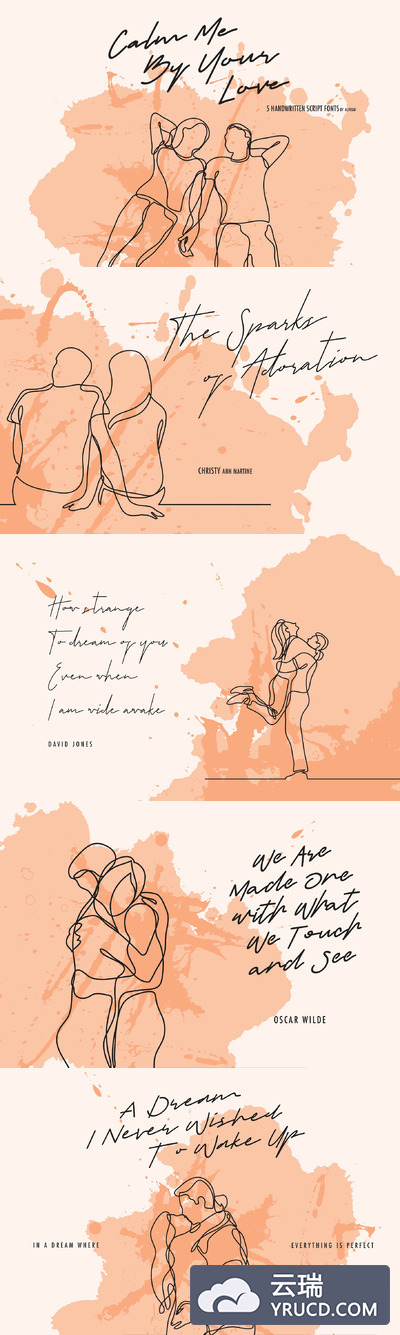 5种流畅的手写字体 Sam and Sally - 5 Handwritten Fonts