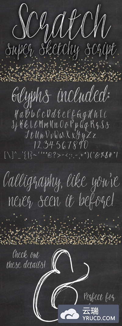 有趣的脚本字体 Scratch Super Sketchy Script