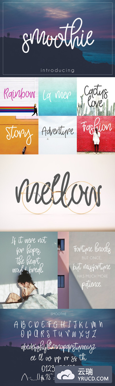 优雅的脚本字体 Smoothie Script Font