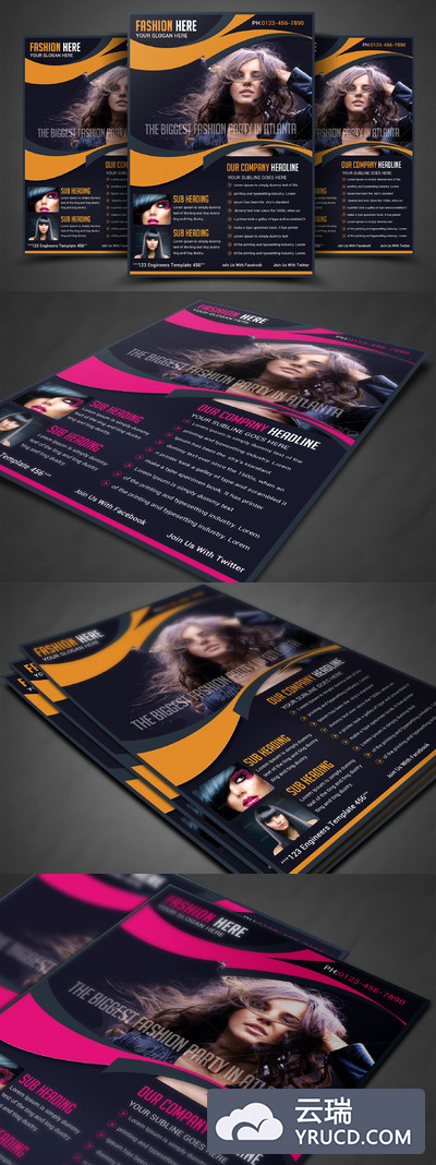 时尚机构传单 Fashion Agency Flyer