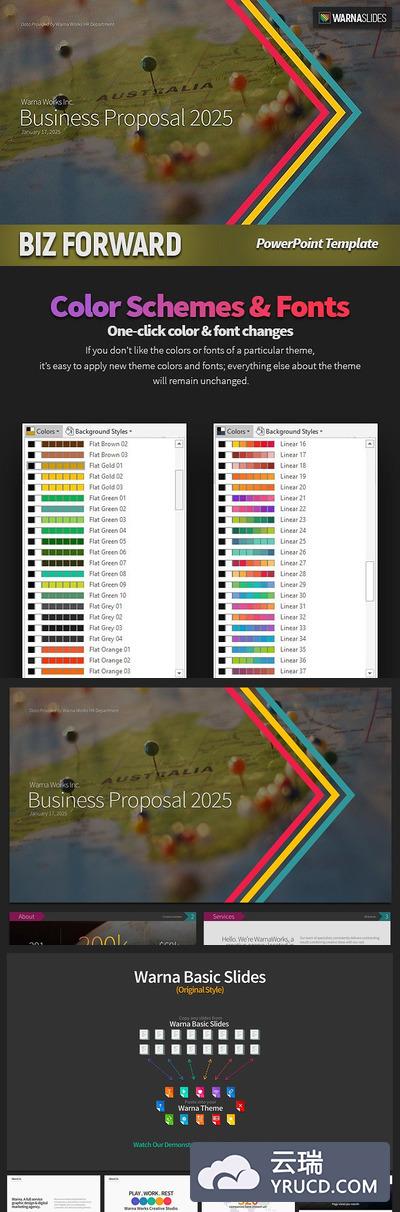 商业PPT模板 Biz Forward PowerPoint Template