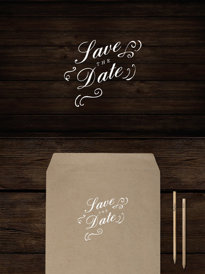 Logo模板 Customizable Save The Date Logo