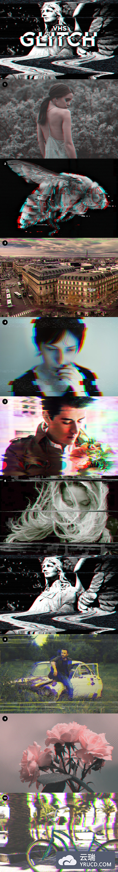 Photoshop的VHS小故障效果 VHS Glitch Effects for Photoshop