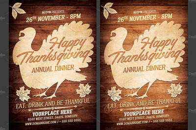 感恩节宣传单模板 Thanksgiving Flyer Template