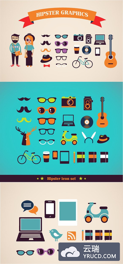 潮人信息图表 Hipster infographic