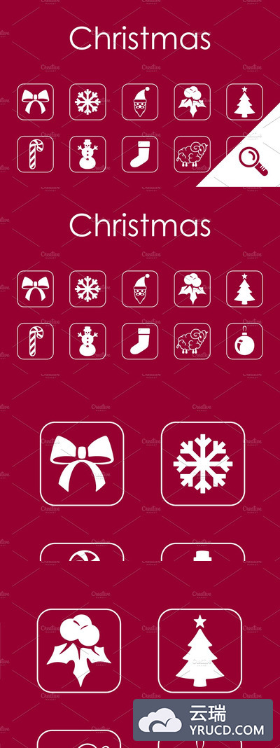 20个简单的圣诞图标 20 CHRISTMAS simple icons