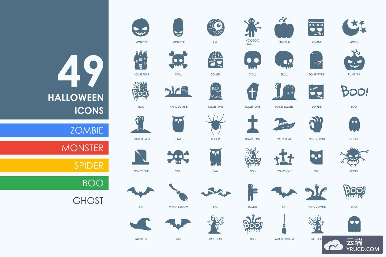 49个万圣节图标 49 Halloween icons