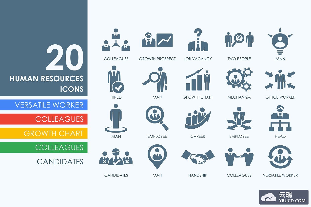 20个人力资源图标 20 human resources icons