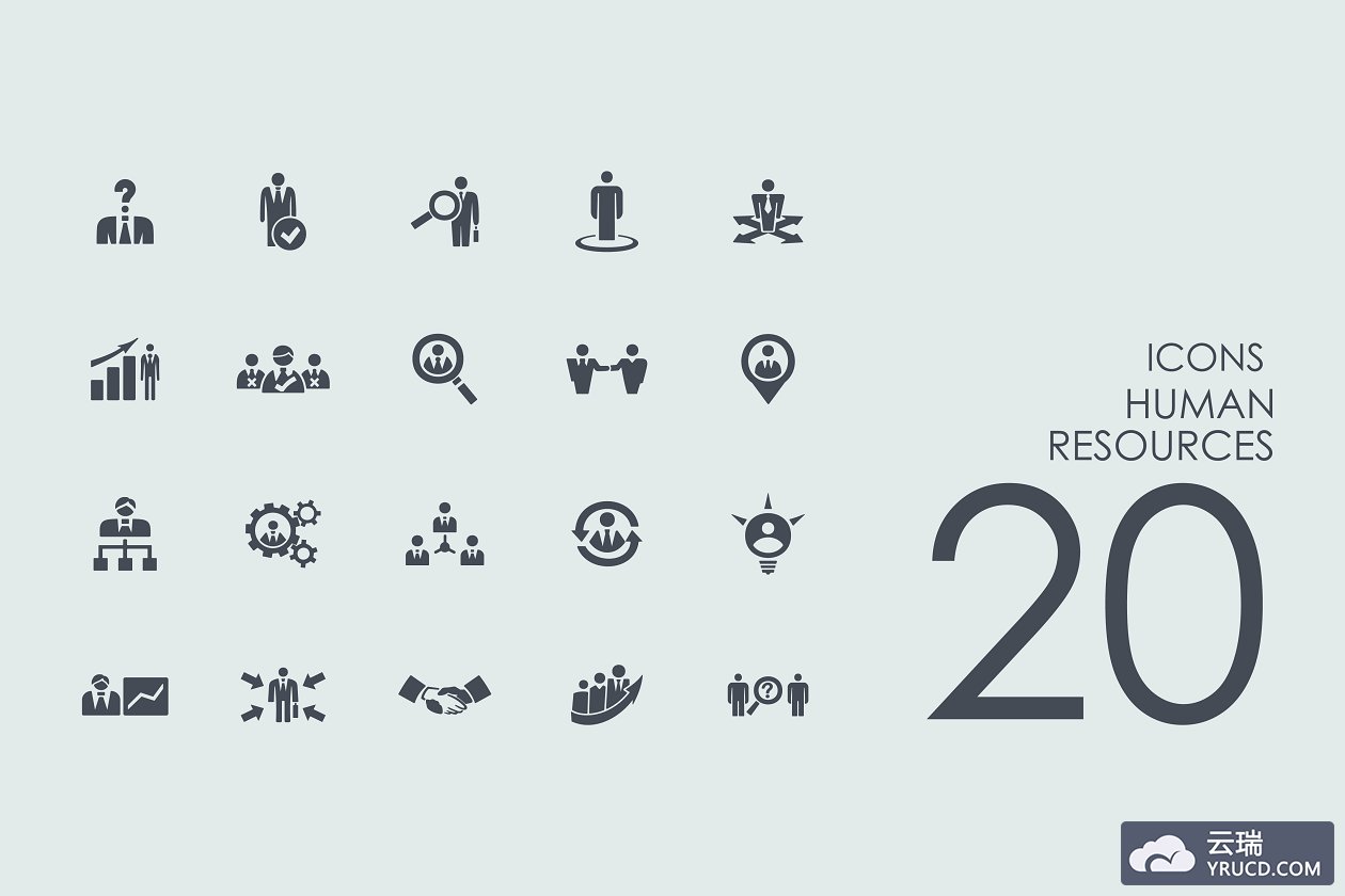 20个人力资源图标 20 Human Resources icons