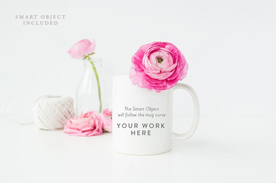 时尚马克杯样机 Styled mug mock up - Psd+Jpeg