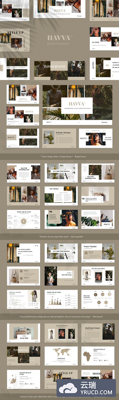 KEY | 投影阴影时尚现代简洁服装设计演示模板