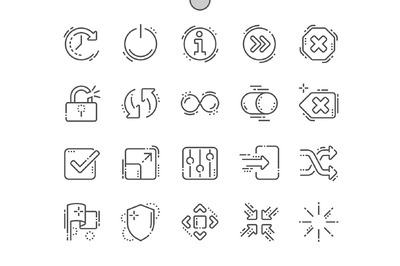 指挥线型图标 Controls Line Icons