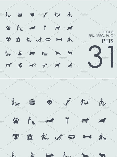 家养动物图标 31 domestic animals icons