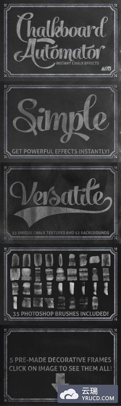 粉笔黑板效果 Chalkboard Automator - Chalk Effects