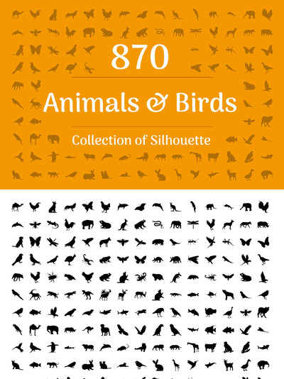 动物和鸟类图标 870 Animals and Birds Silhouette