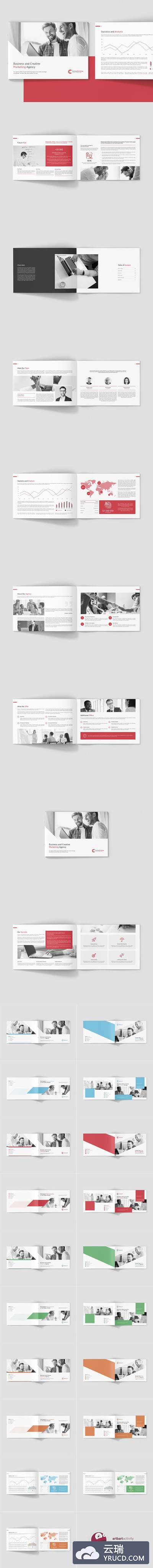 高品质的时尚简约高端多用途商务商业质感品牌手册房地产楼书画册杂志设计模板（indd）