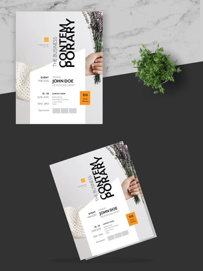 创意时尚高端简约多用途的海报宣传单DM设计模板