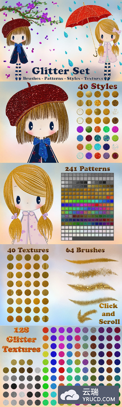 Photoshop闪光特效 Glitter Set for Photoshop