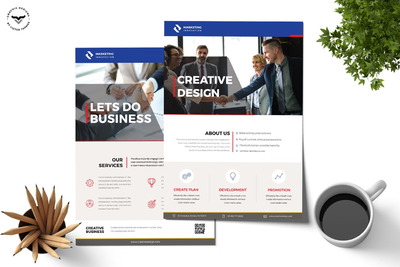 时尚高端简约商业商务质感海报宣传单DM设计模板