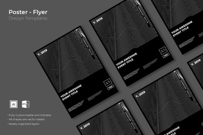 时尚高端简约渐变配色海报banner宣传单DM设计模板-6