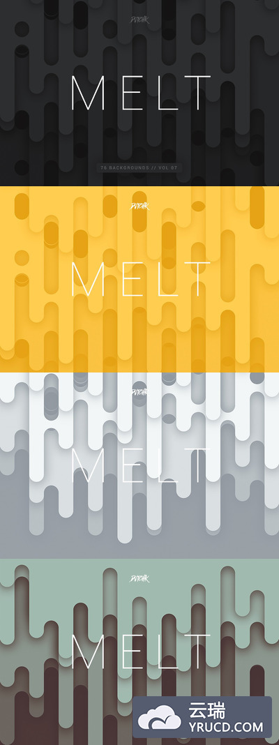抽象的圆形背景纹理 Melt | Rounded Backgrounds | Vol. 07