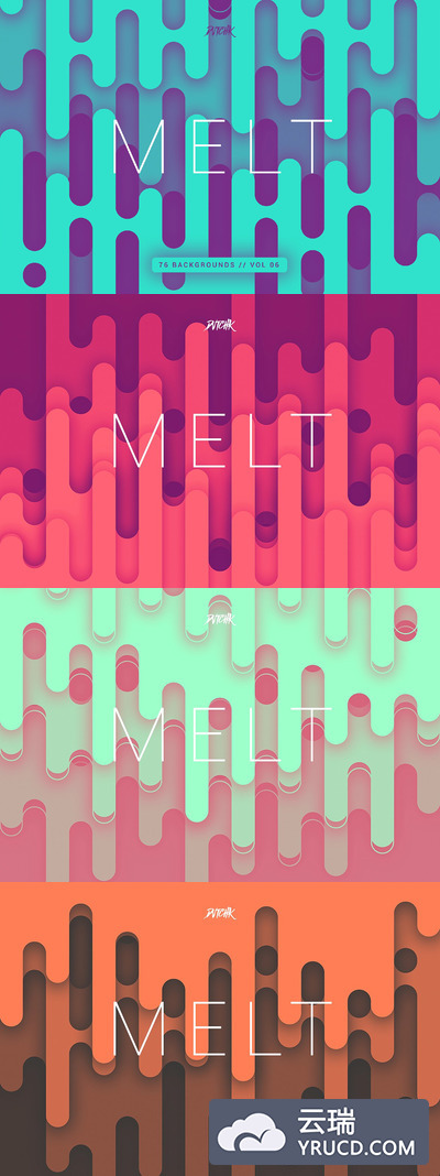 圆形背景纹理 Melt | Rounded Backgrounds | Vol. 06