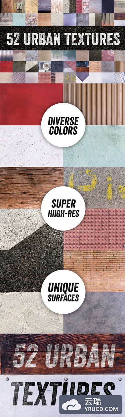 城市街道背景纹理 52 Urban Street Textures