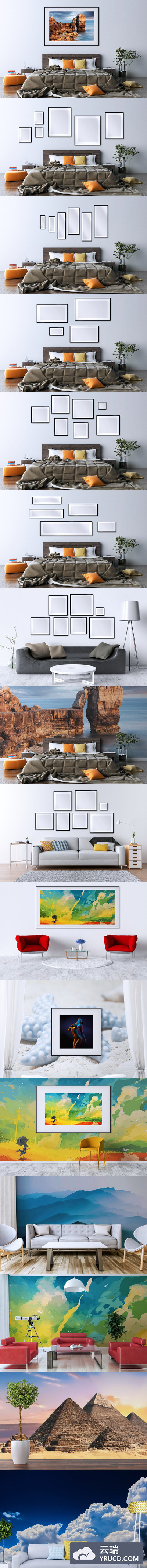 优雅的室内背景模型 10 x Interior Backgrounds 03