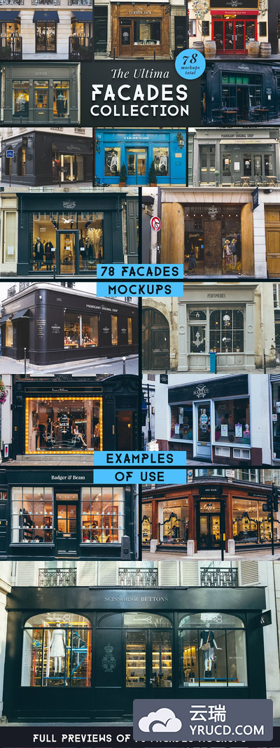 店面招牌样机模型 The Ultima Facades Collection