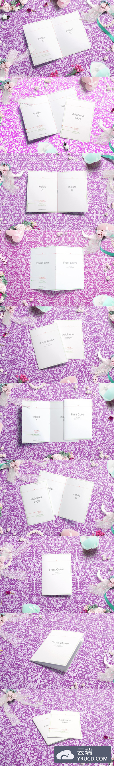 婚礼贺卡模型v.2 Wedding Greeting Cards mockups v.2