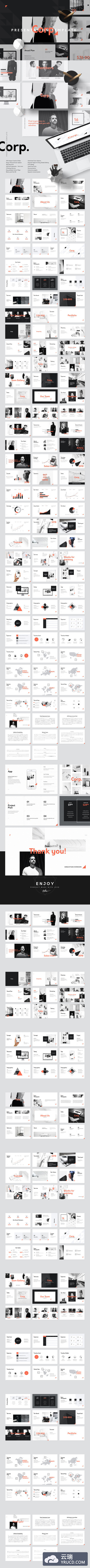 现代企业主题演讲模板 Corp. Keynote Presentation Template
