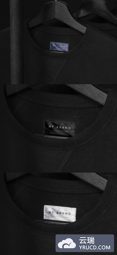 高品质的逼真质感服装吊牌挂牌标签设计VI样机展示模型mockups