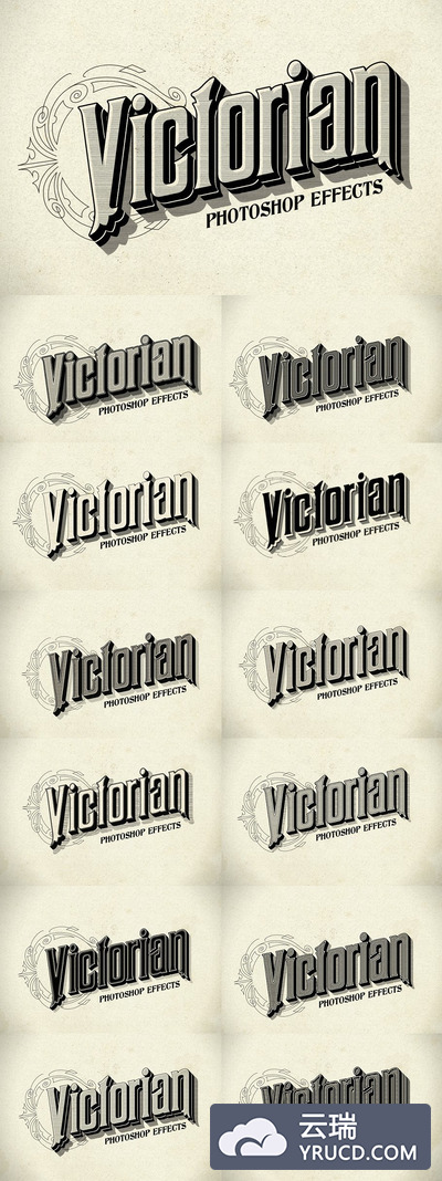 维多利亚时代的风格 Photoshop Victorian Styles