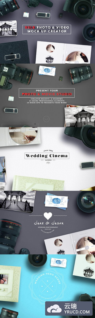 摄影相关场景模型 DSLR Photo & Video Mock Up Creator