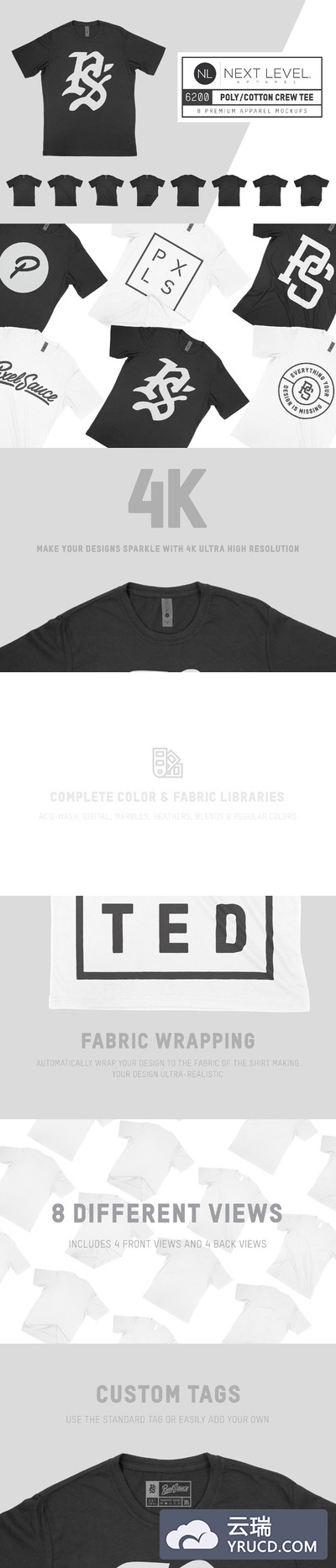 涤棉t恤样机模型 Next Level 6200 Poly Cotton T-Shirt