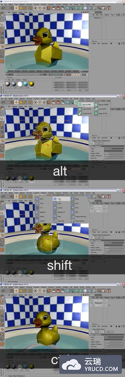 C4D 小贴士03 创建层次结构 中文字幕