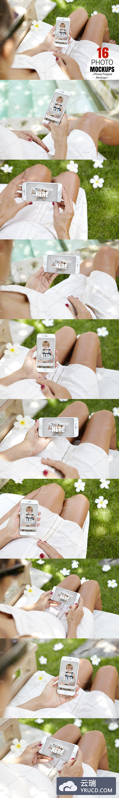 孕妇iPhone样机模板 iPhone Pregnat Mockups