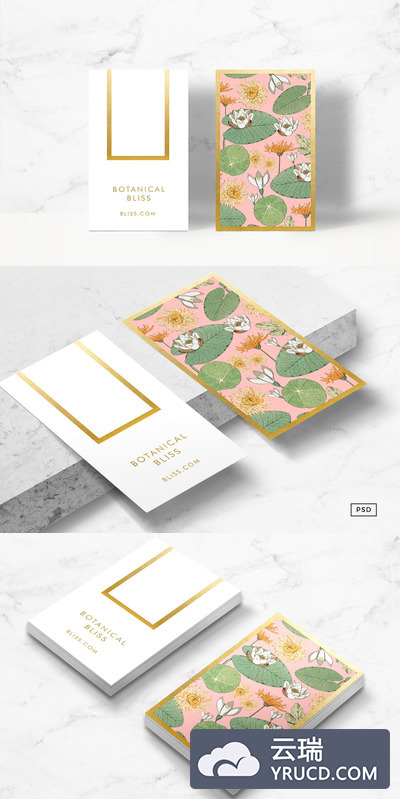 时尚高端优雅复古风格的高品质名片设计模板