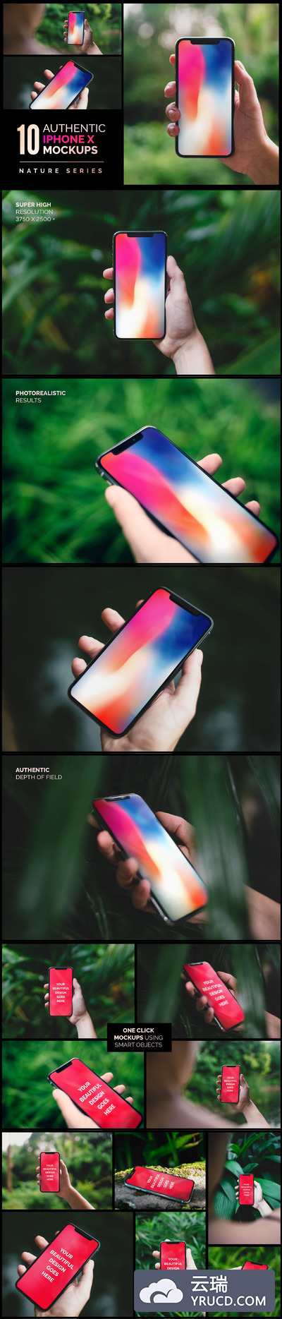 10个真正的iPhone X模型 10 Authentic iPhone X Mockups