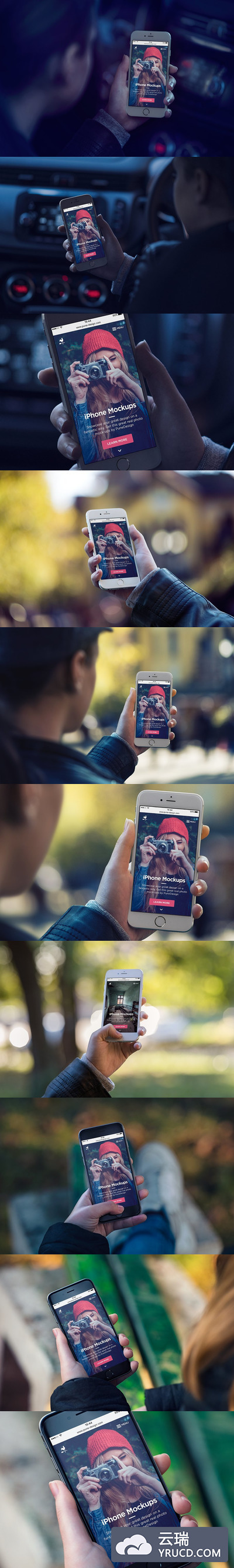 手持iPhone样机模板 iPhone Mock-Up Set