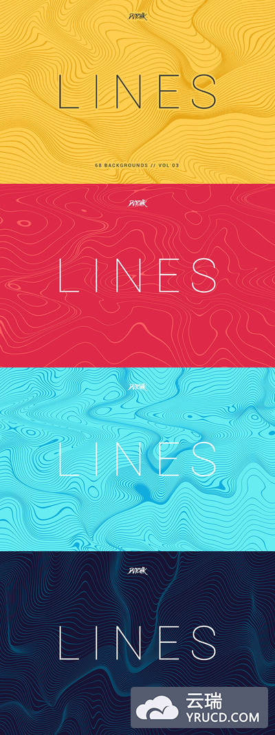 抽象线条波浪背景（第03卷） Lines | Wavy Backgrounds | Vol. 03