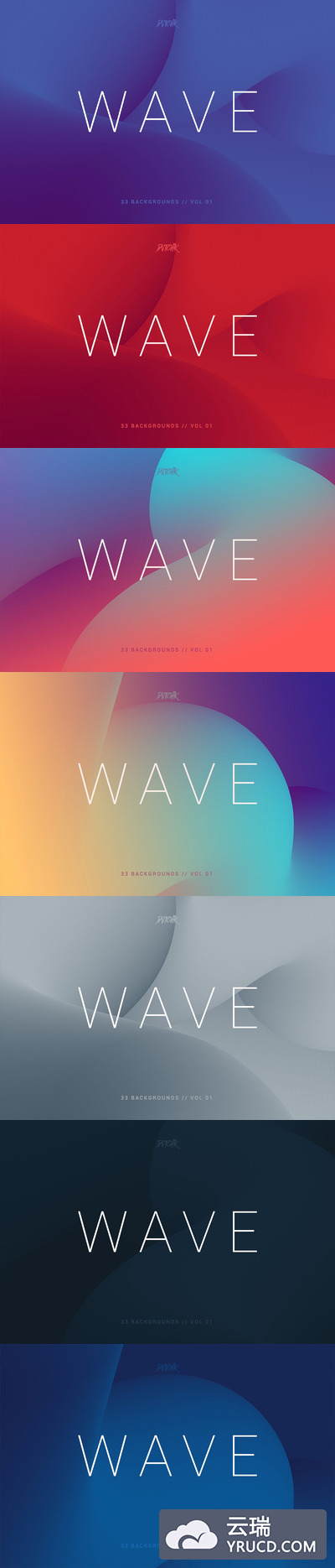 平滑波纹背景纹理 Wave | Smooth Backgrounds | Vol. 01