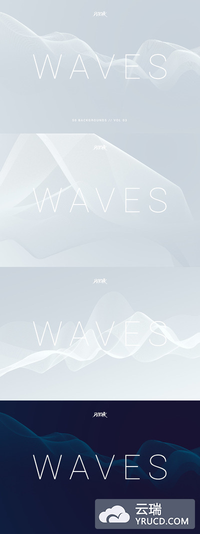渐变波浪网络线背景 v3  Waves | Network Lines Bgs | V03