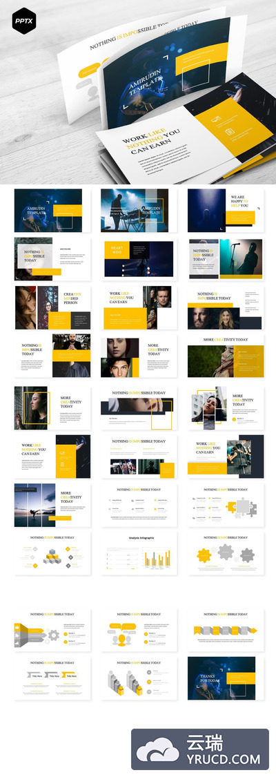 时尚高端优雅高品质配色多用途powerpoint幻灯片演示模板（pptx）