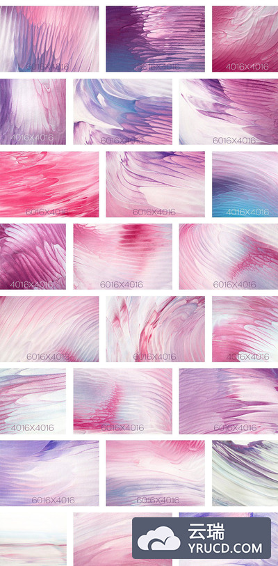 背景纹理 | 高清画质油画笔触肌理彩色抽象化底纹JPG素材-3