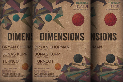 极简主义派对聚会海报模板 Minimal Party Flyer Template